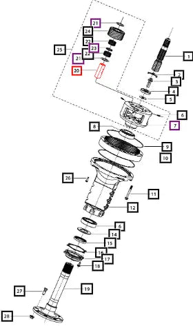 Mahindra Tractor Pin Planet Gear 006510647U1 Mahindra Direct Parts