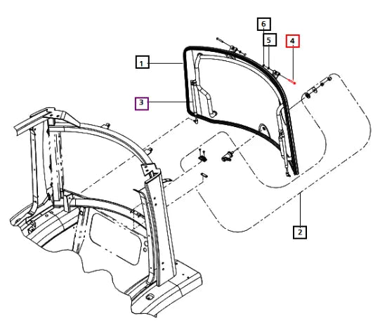 Mahindra Tractor Pin Rear Window Hinge E007518229D1 Mahindra Direct Parts