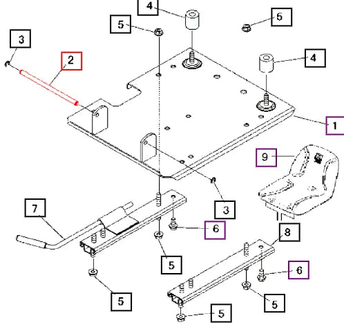 Mahindra Tractor Pin Seat Pivot 10353407000 Mahindra Direct Parts