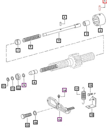 Mahindra Tractor Pin Slotted Spring 000455183R1 Mahindra Direct Parts