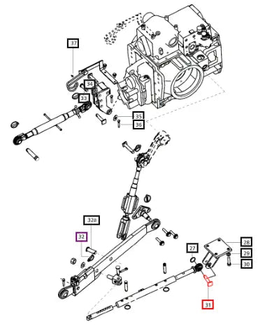 Mahindra Tractor Pin Stabilizer Bracket 007200679D1 Mahindra Direct Parts