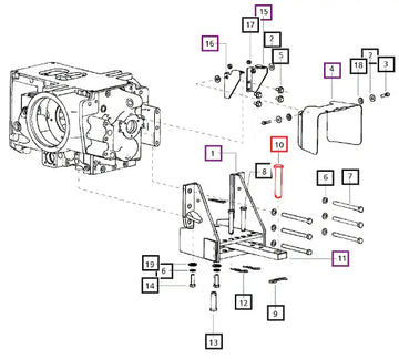 Mahindra Tractor Pin Swinging Drawbar 007900027D1 Mahindra Direct Parts