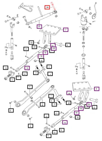 Mahindra Tractor Pin Top Link Assy Cat 1 007200831C11 Mahindra Direct Parts