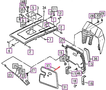 Mahindra Tractor Pin (10) Comp(for 2810 Hood) 12606022400 Mahindra Direct Parts