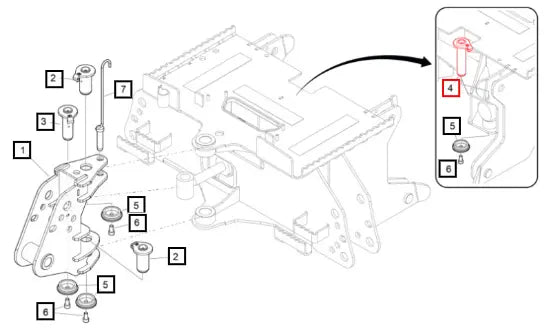 Mahindra Tractor Pin, D=30mm 9020117ALO Mahindra Direct Parts