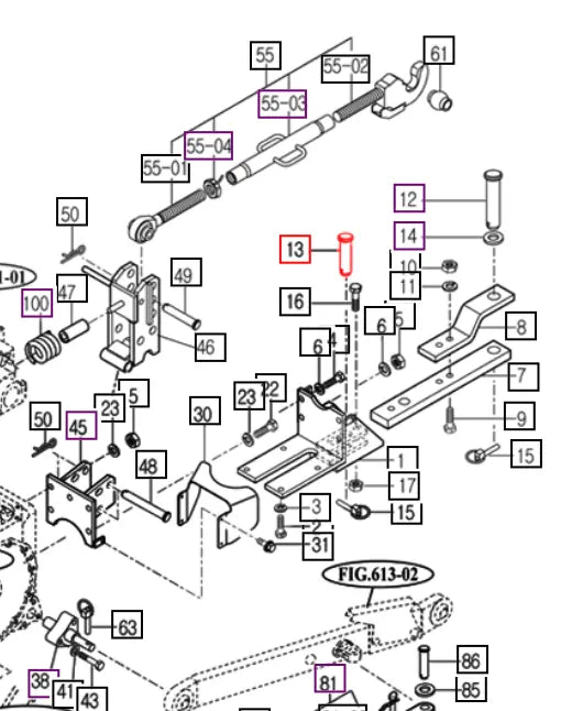 Mahindra Tractor Pin, Draw Bar 15062470050 Mahindra