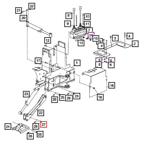 Mahindra Tractor Pin, Foot Y100-203030 Mahindra Direct Parts