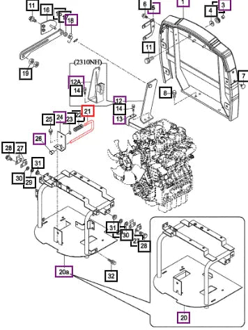 Mahindra Tractor Pin, Hood Lock 14721120071 Mahindra Direct Parts