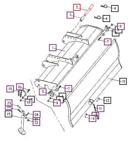 Mahindra Tractor Pin, Lower Link ANS1520308000 Mahindra Direct Parts