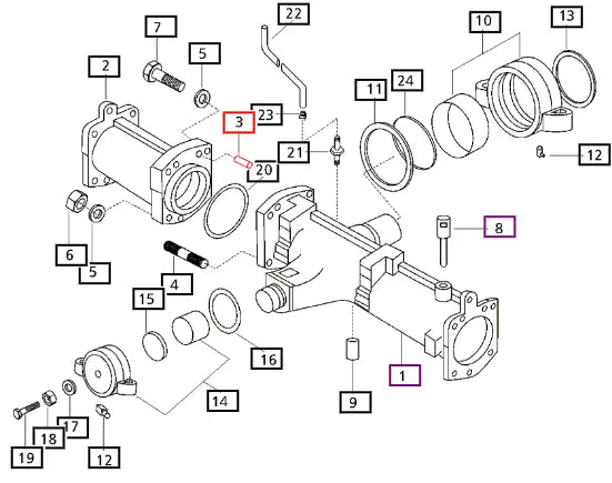 Mahindra Tractor Pin, Parallel/a 14x20(a) V5201014020 Mahindra Direct Parts