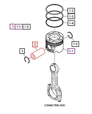 Mahindra Tractor Pin, Piston 130601-00027A Mahindra Direct Parts