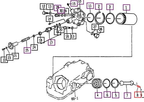 Mahindra Tractor Pin, Spring V5801408060 Mahindra Direct Parts