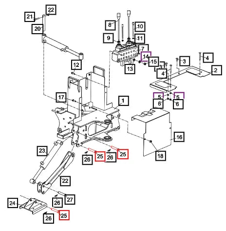 Mahindra Tractor Pin, Stabilizer Y100-201240 Mahindra Direct Parts