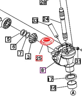 Mahindra Tractor Pinion 17T 10252139000 Mahindra Direct Parts