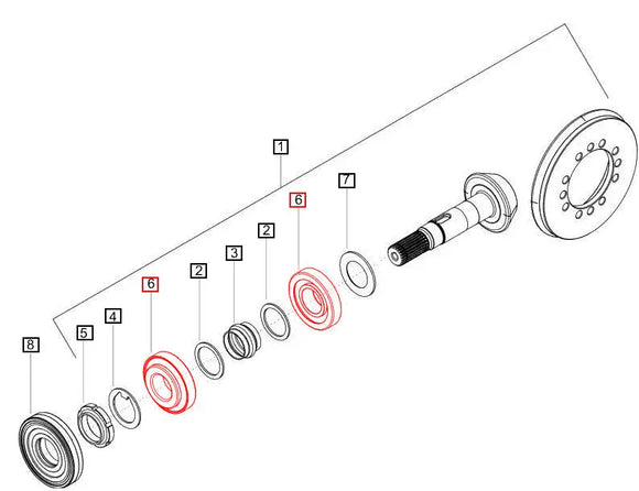 Mahindra Tractor Pinion Bearing 006514836U1 Mahindra Direct Parts