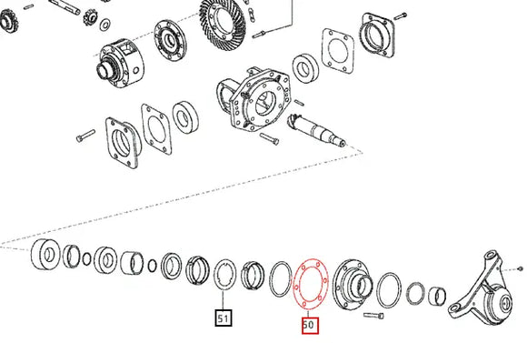 Mahindra Tractor Pinion Centralizing Shim 0.05mm E006505686D1 Mahindra Direct Parts