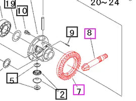 Mahindra Tractor Pinion and Gear Set 19562127000 Mahindra Direct Parts