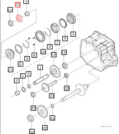 Mahindra Tractor Pinion, Counter 20t 11502340010 Mahindra Direct Parts