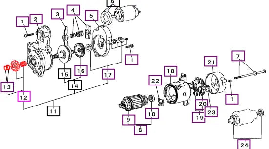 Mahindra Tractor Pinion, Set M605X30671 Mahindra Direct Parts