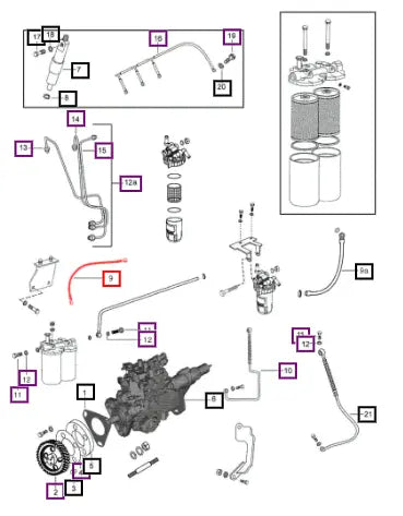 Mahindra Tractor Pipe Cpte Fuel Tank To Fuel Filter E005559299B91 Mahindra Direct Parts