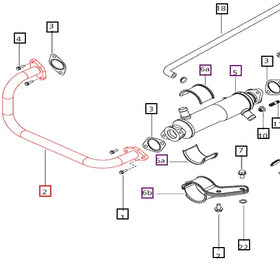 Mahindra Tractor Pipe - Exhaust Manifold To EGR 006017213B1 Mahindra Direct Parts