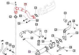 Mahindra Tractor Pipe - Exhaust Manifold to EGR Cooler 006025409H1 Mahindra Direct Parts