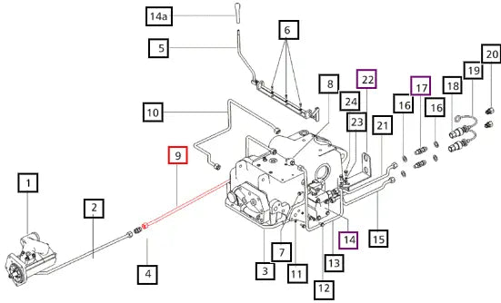 Mahindra Tractor Pipe Pressure Union To Lubrication E007206857B91 Mahindra Direct Parts