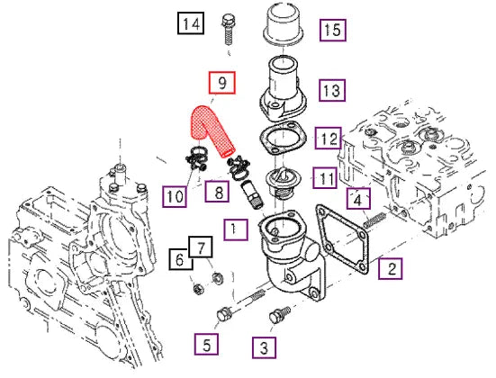 Mahindra Tractor Pipe (For B630672911)F/2810/3510) 1552173341 Mahindra Direct Parts