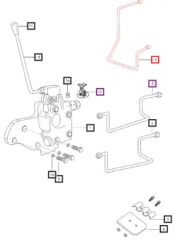 Mahindra Tractor Pipe, Bypass Pressure  (Sub Plate To Vtu) 000051441D01 Mahindra Direct Parts