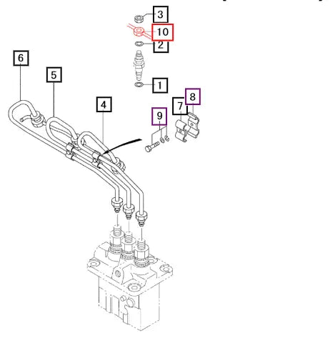 Mahindra Tractor Pipe,Fuel Leak 31B61-02600 Mahindra Direct Parts