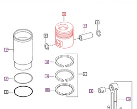Mahindra Tractor Piston 005557312R1 Mahindra