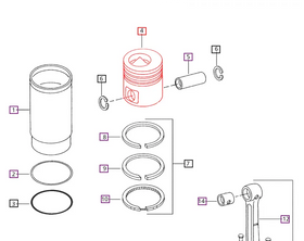 Mahindra Tractor Piston 005557312R1 Mahindra