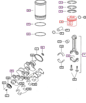 Mahindra Tractor Piston 006000535F1 Mahindra