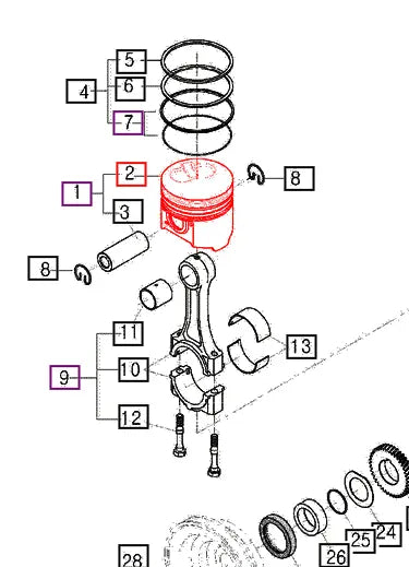 Mahindra Tractor Piston E585321111 Mahindra Direct Parts