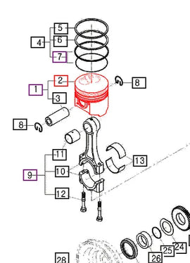 Mahindra Tractor Piston E585321111 Mahindra Direct Parts