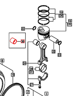Mahindra Tractor Piston Pin Bearing 119717-23910 Mahindra Direct Parts