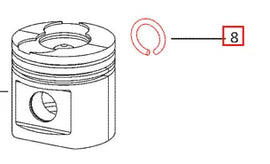 Mahindra Tractor Piston Pin Retainer 000020419E05 Mahindra Direct Parts