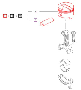 Mahindra Tractor Piston Pin Set 006054187K01 Mahindra Direct Parts