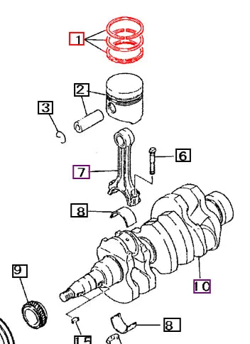 Mahindra Tractor Piston Ring Set MM434512 Mahindra Direct Parts