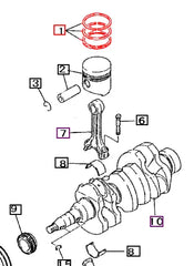 Mahindra Tractor Piston Ring Set MM434512