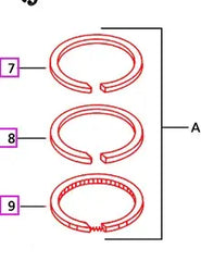 Mahindra Tractor Piston Ring Set (1 Piston) 006012907B91