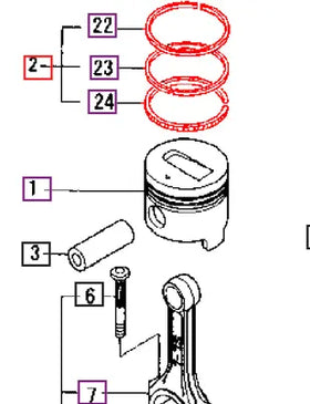 Mahindra Tractor Piston Rings (Set of 3) MM433921 Mahindra Direct Parts