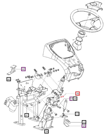 Mahindra Tractor Pivot Bolt Tilt Steering 007601623D1 Mahindra Direct Parts
