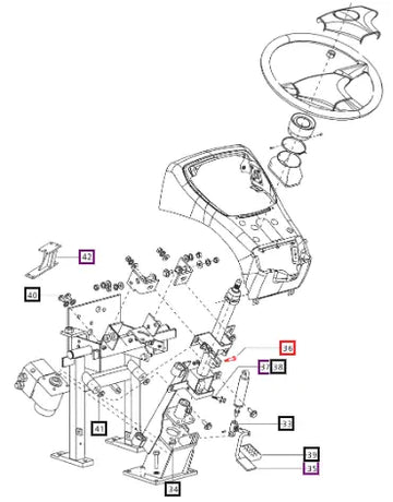 Mahindra Tractor Pivot Bolt Tilt Steering 007601623D1 Mahindra Direct Parts