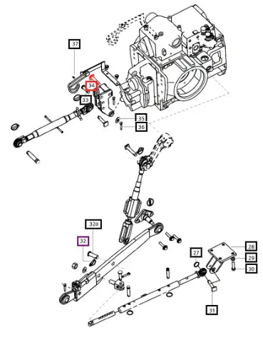 Mahindra Tractor Pivot Pin Link Bolt 007201461D1 Mahindra Direct Parts
