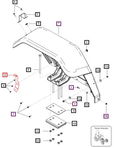 Mahindra Tractor Plate Harness Support 007641950V1 Mahindra Direct Parts