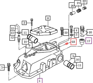 Mahindra Tractor Plug Hex. Taper (spec R1/4) (fo V7801000004 Mahindra Direct Parts