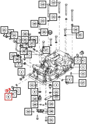 Mahindra Tractor Plug Slow Speed Valve 007225444J01 Mahindra Direct Parts
