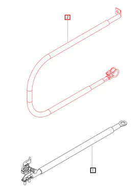 Mahindra Tractor Positive Battery Cable E007701562D91 Mahindra Direct Parts