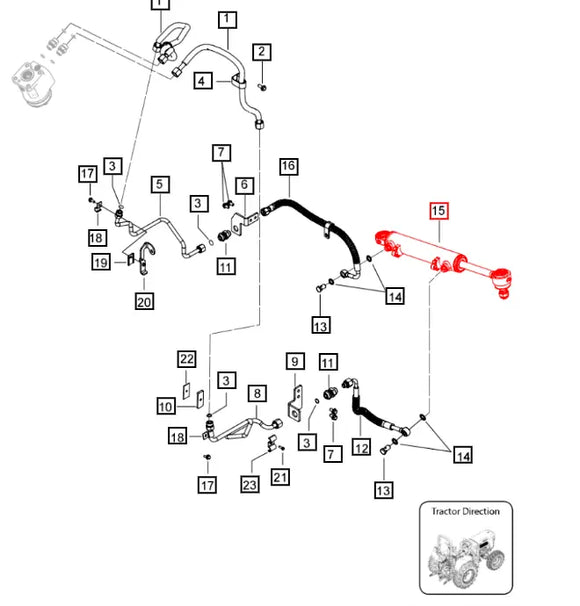 Mahindra Tractor Power Steering Cylinder 007215016V91 Mahindra Direct Parts